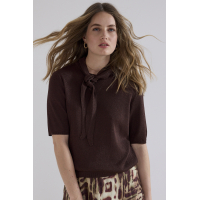 Tramontana Trui Top Shawl Chocolate